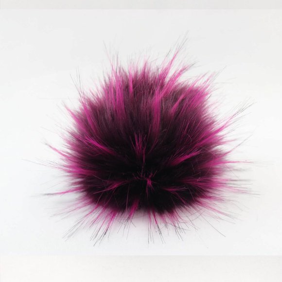 $6 Add-on Removable Burgundy Pompom with Snap - Picture 1 of 1